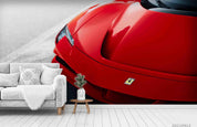 3D Red Sports Car Wall Mural Wallpaper LQH 348- Jess Art Decoration
