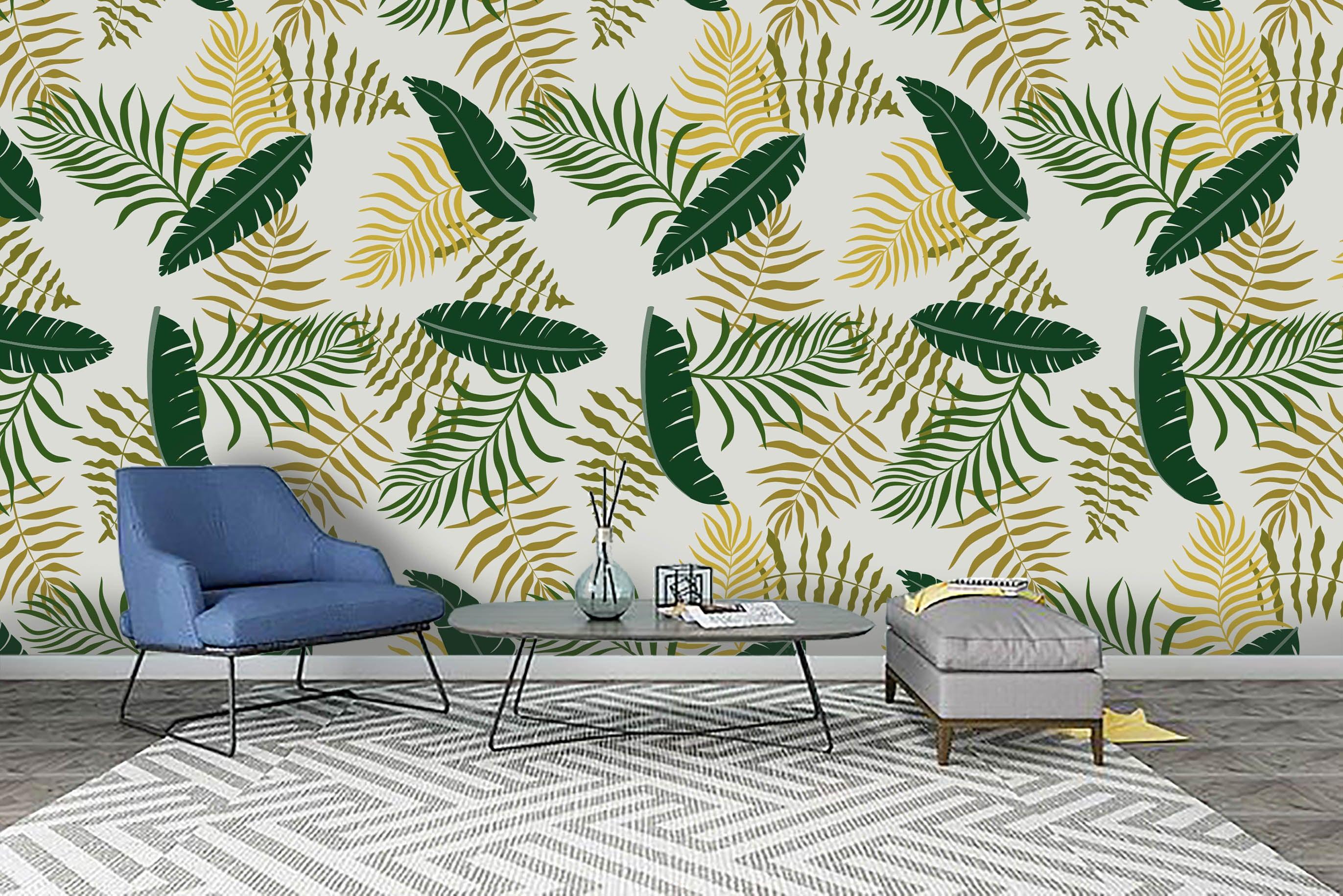 3D Green Leaves Wall Mural Wallpaper 39- Jess Art Decoration