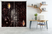 3D Abstract Color Fireworks Night Curtains and Drapes LLL 318- Jess Art Decoration