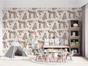 3D Abstract Tropical Animal Leopard Zebra Wall Mural Wallpaper GD 242- Jess Art Decoration