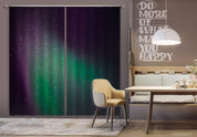 3D Abstract Starry Sky Purple Green Curtains and Drapes GD 2727- Jess Art Decoration