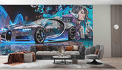 3D Street Graffiti Car Wall Mural WallpaperSWW5127- Jess Art Decoration