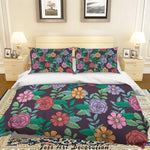 3D Vintage Floral Plant Leaves Quilt Cover Set Bedding Set Duvet Cover Pillowcases LXL- Jess Art Decoration