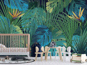 3D Tropical Green Leaf Wall Mural Wallpaper LQH 10- Jess Art Decoration