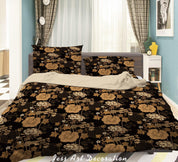 3D Vintage Yellow Leaves Pattern Quilt Cover Set Bedding Set Duvet Cover Pillowcases WJ 3616- Jess Art Decoration