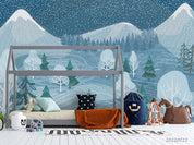 3D Winter Snow Forest Landscape Wall Mural Wallpaper LQH 376- Jess Art Decoration