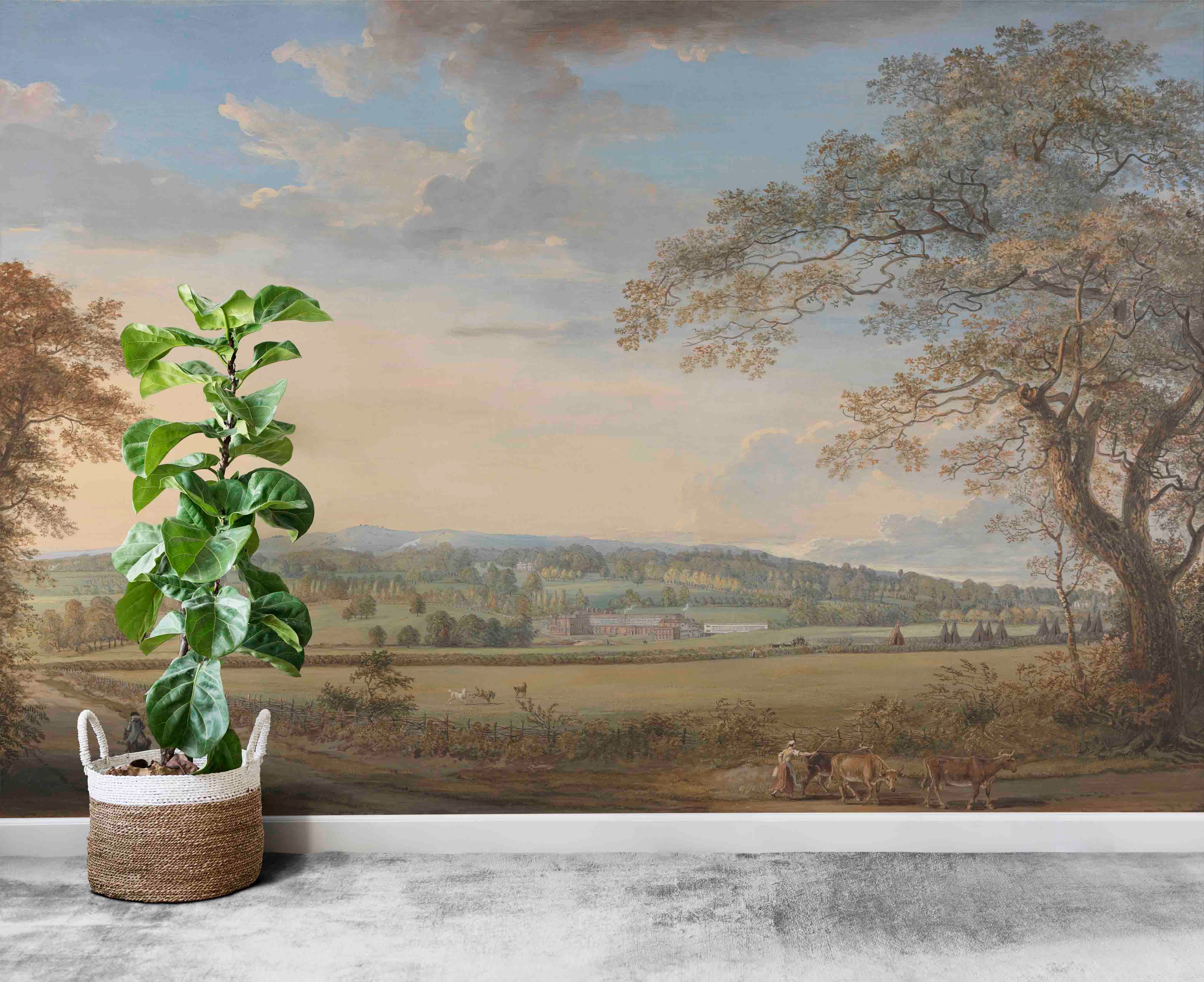 3D Landscape Oil Painting Vintage Boxley Hill Wall Mural Wallpaper JN 1- Jess Art Decoration