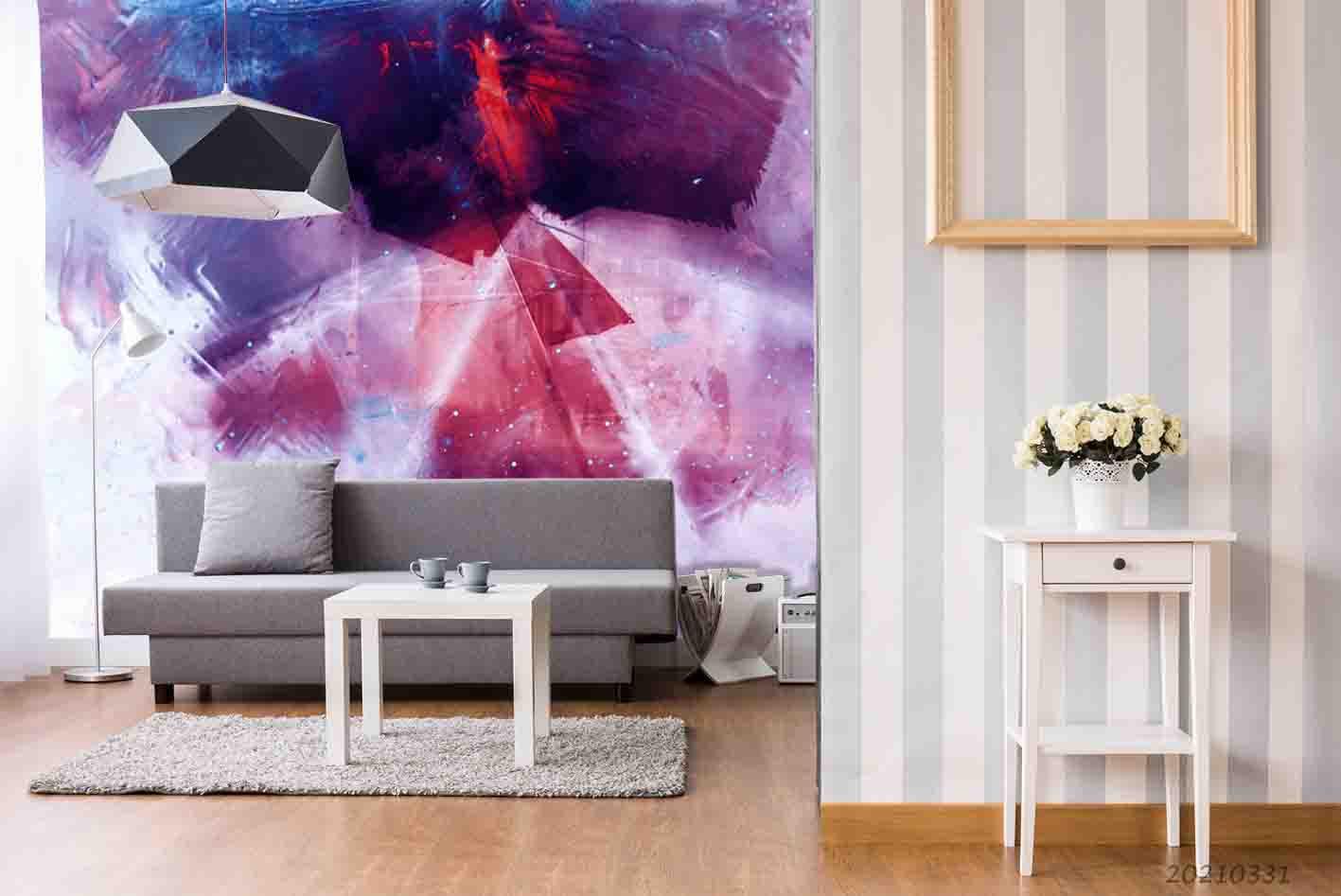 3D Abstract Color Pattern Wall Mural Wallpaper LQH 446- Jess Art Decoration
