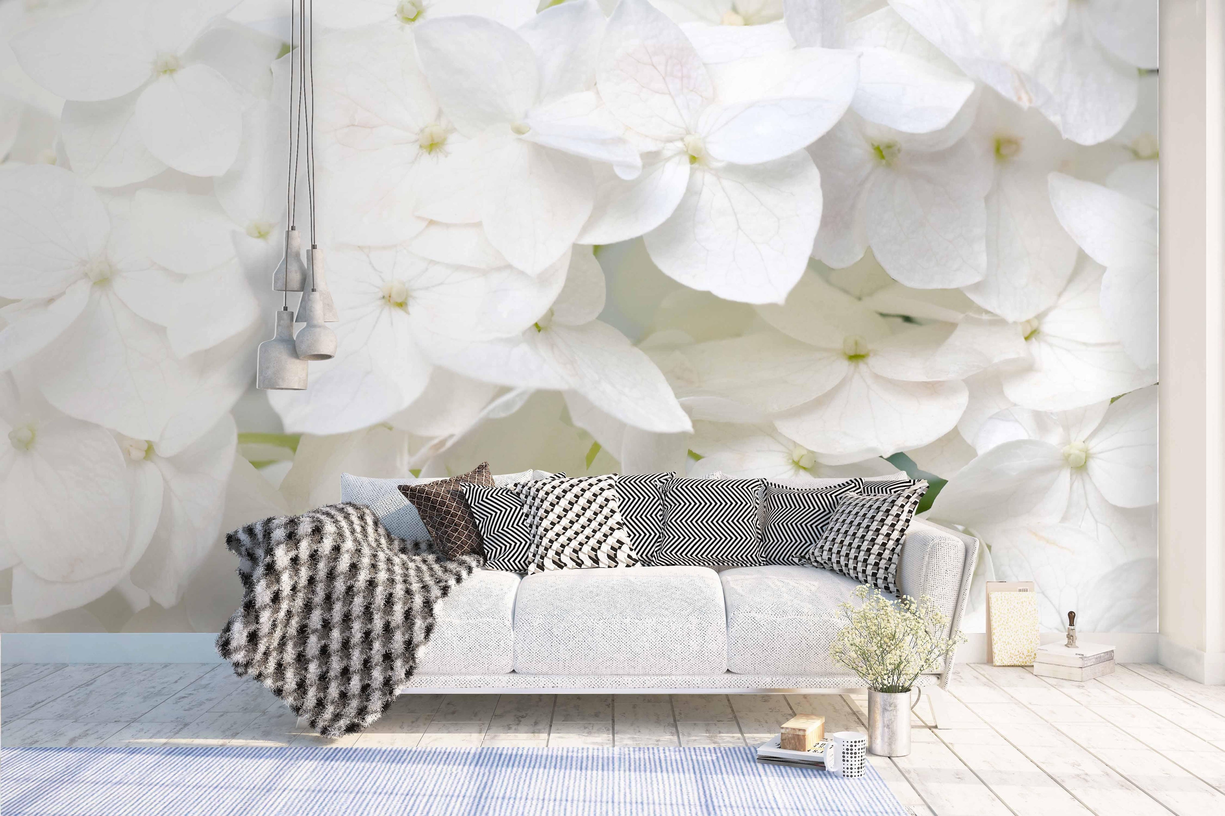 3D white floral petal wall mural wallpaper 36- Jess Art Decoration