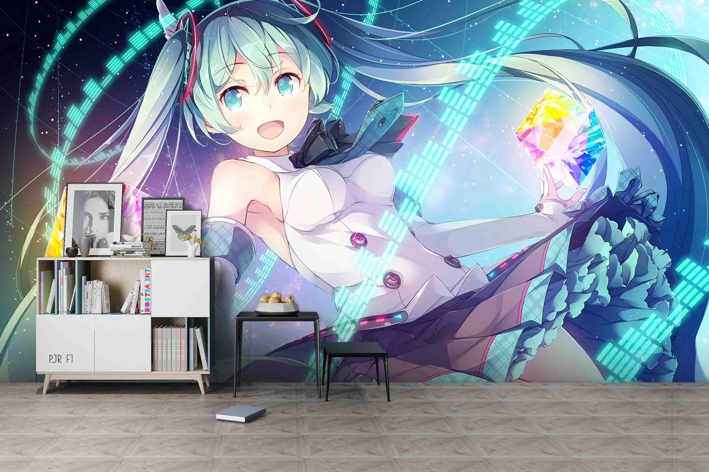 3D Cartoon Magic Girl Wall Mural Wallpaper WJ 2008- Jess Art Decoration