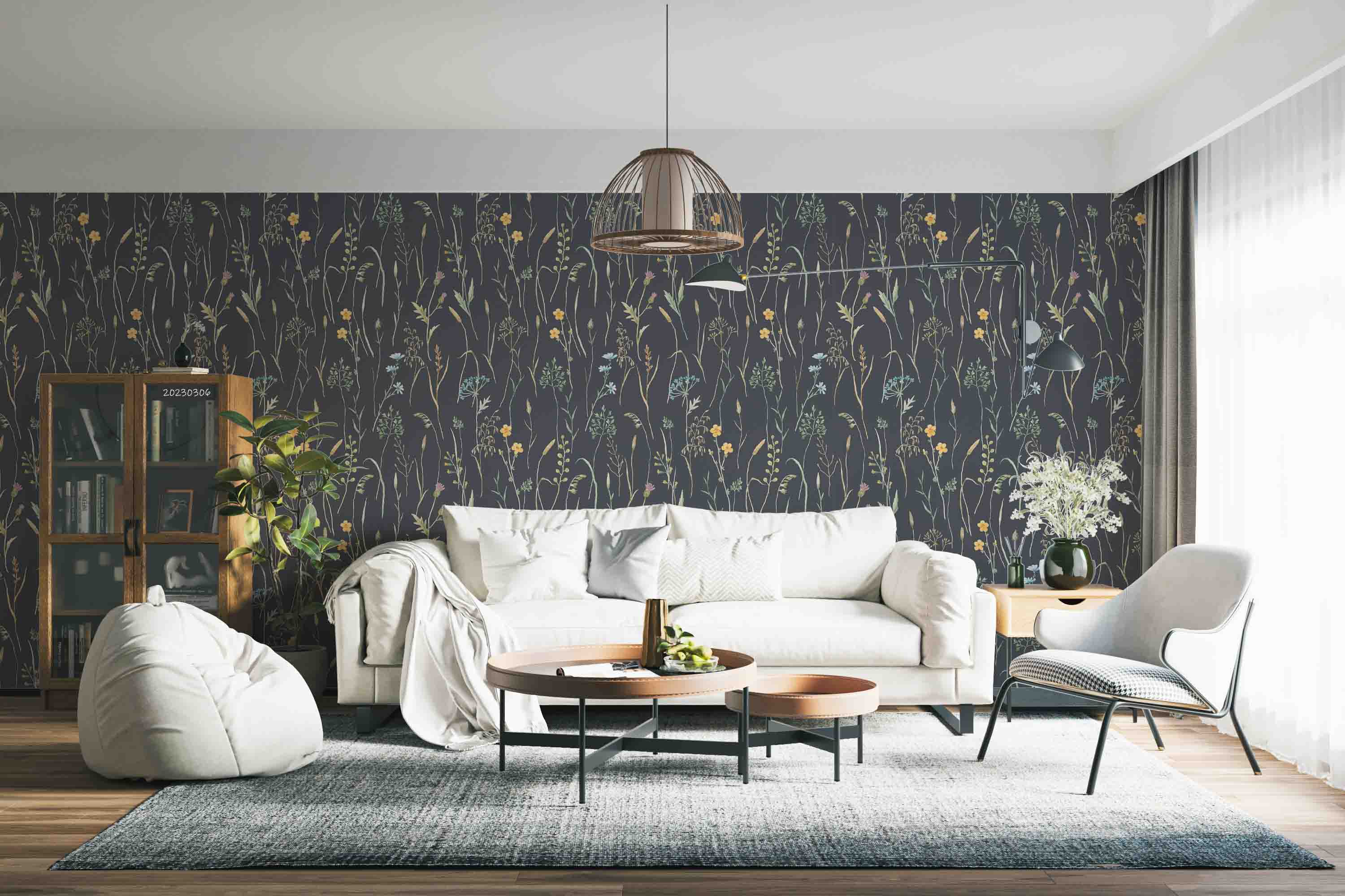 3D Watercolor Wild Herb Floral Wall Mural Wallpaper GD 1647- Jess Art Decoration
