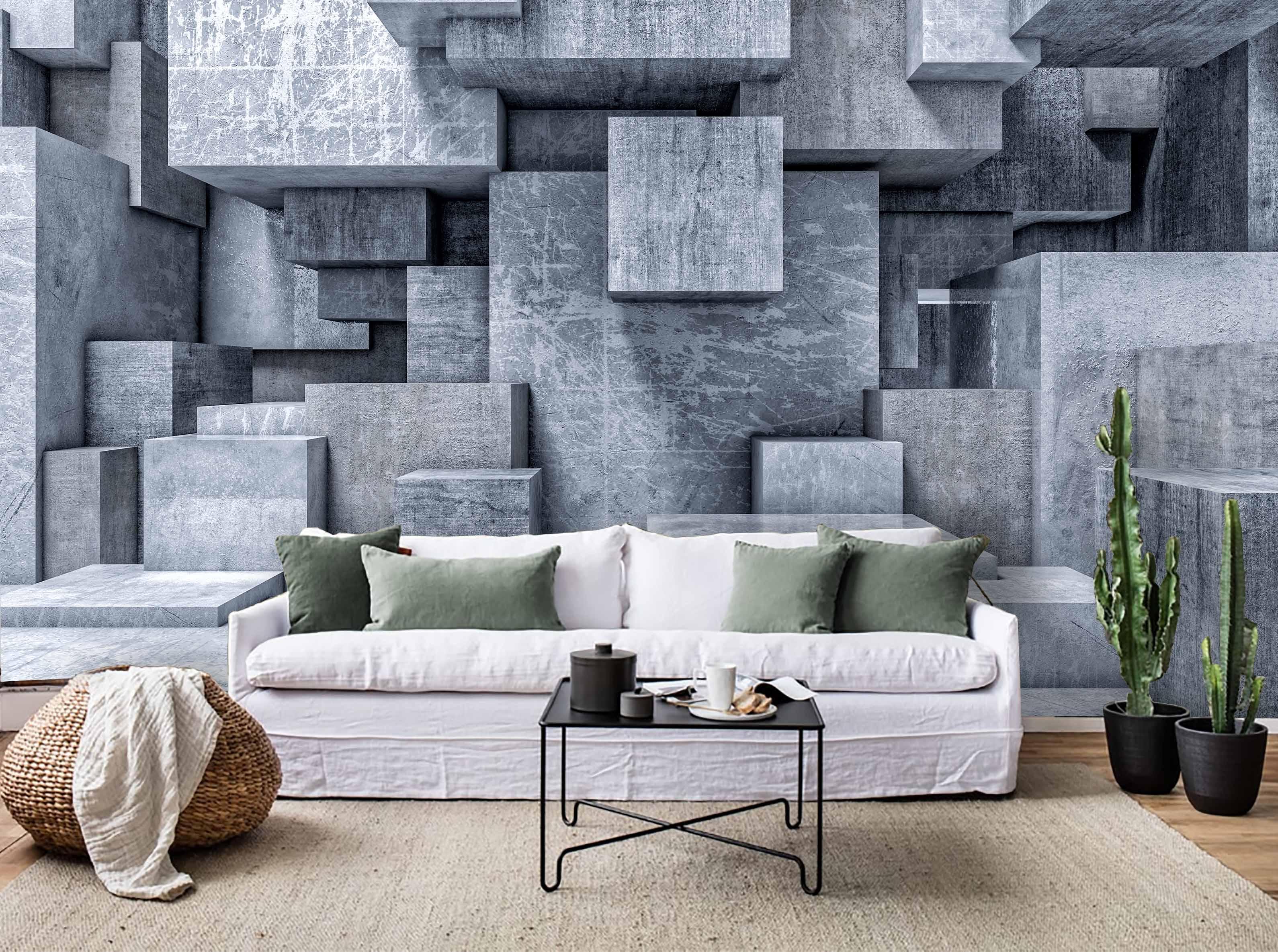 3D Black White Stone Stacked Space Wall Mural Wallpaper 77- Jess Art Decoration