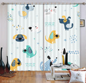 3D Cartoon Animal Dog Pattern Curtains and Drapes LQH 102- Jess Art Decoration