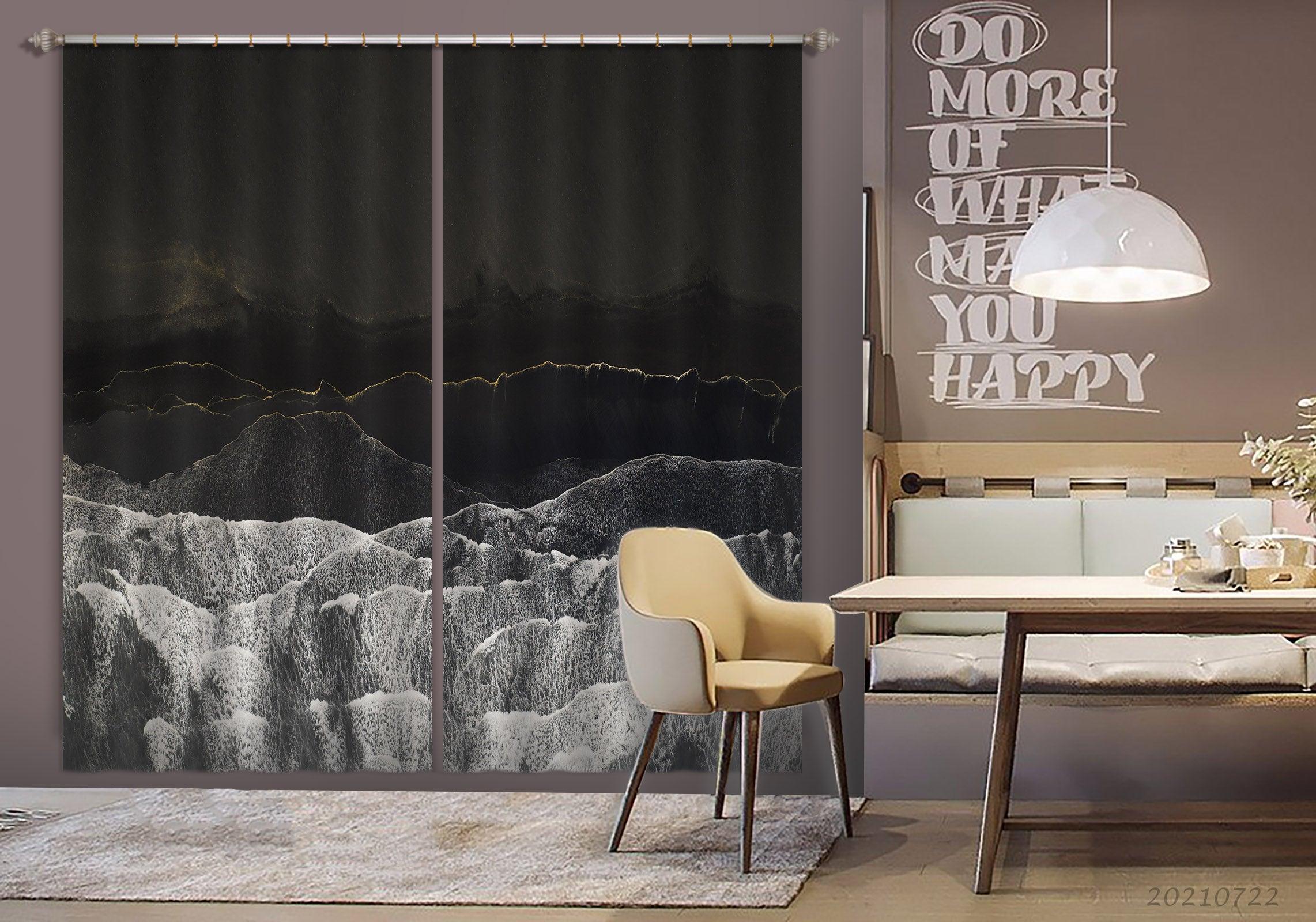 3D Sea Nature Landscape Curtains and Drapes LQH 126- Jess Art Decoration