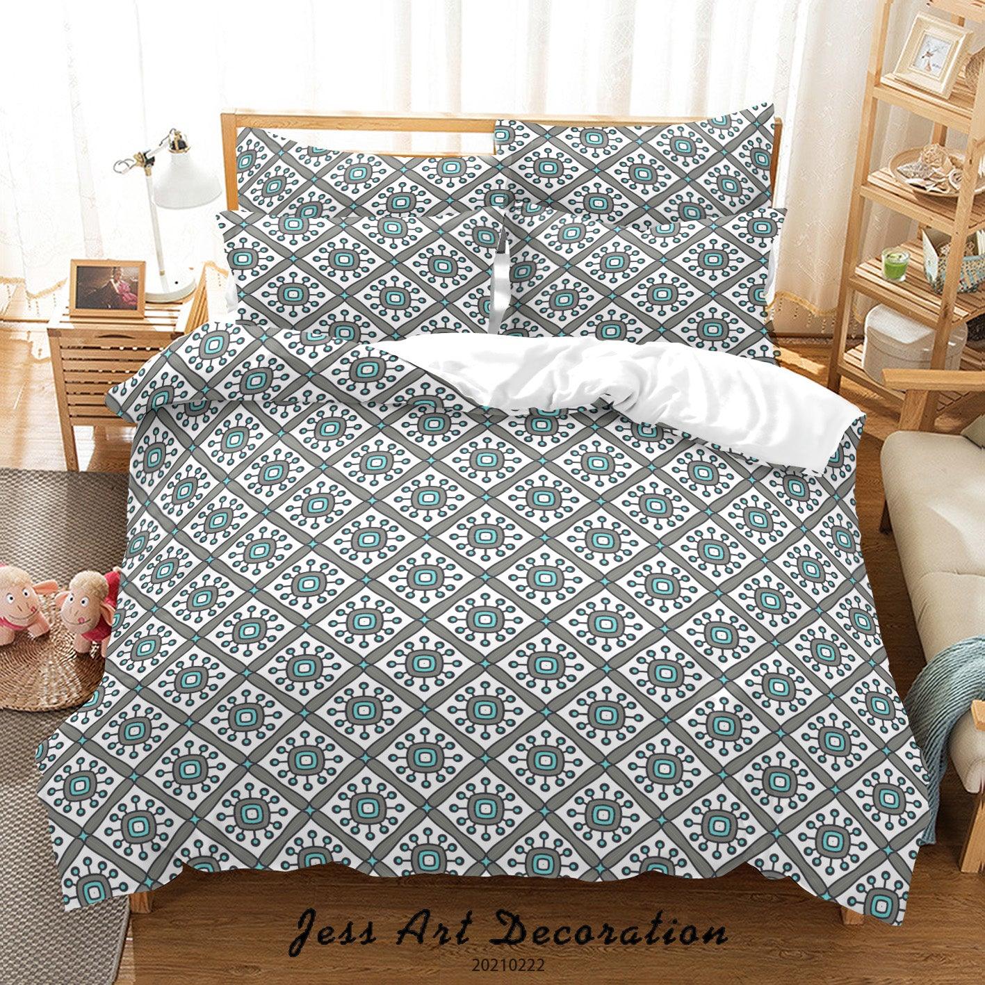 3D Abstract Geometric Pattern Quilt Cover Set Bedding Set Duvet Cover Pillowcases 206- Jess Art Decoration