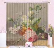 3D Vintage Various Floral Oil Painting Curtains and Drapes GD 3360- Jess Art Decoration