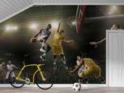 Basketball Game Basketball Wallpaper basketball wall mural for bedroom, gym or sports room - view 4