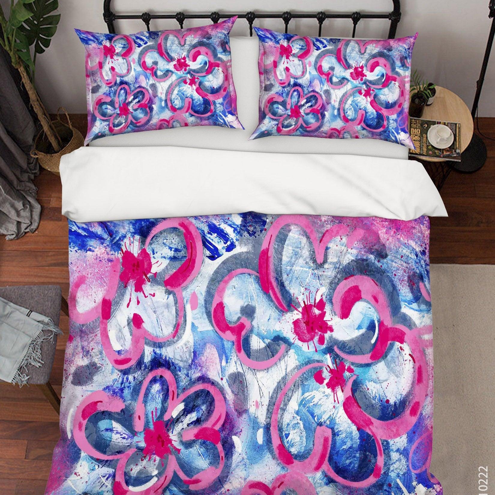 3D Abstract Color Floral Quilt Cover Set Bedding Set Duvet Cover Pillowcases 160- Jess Art Decoration