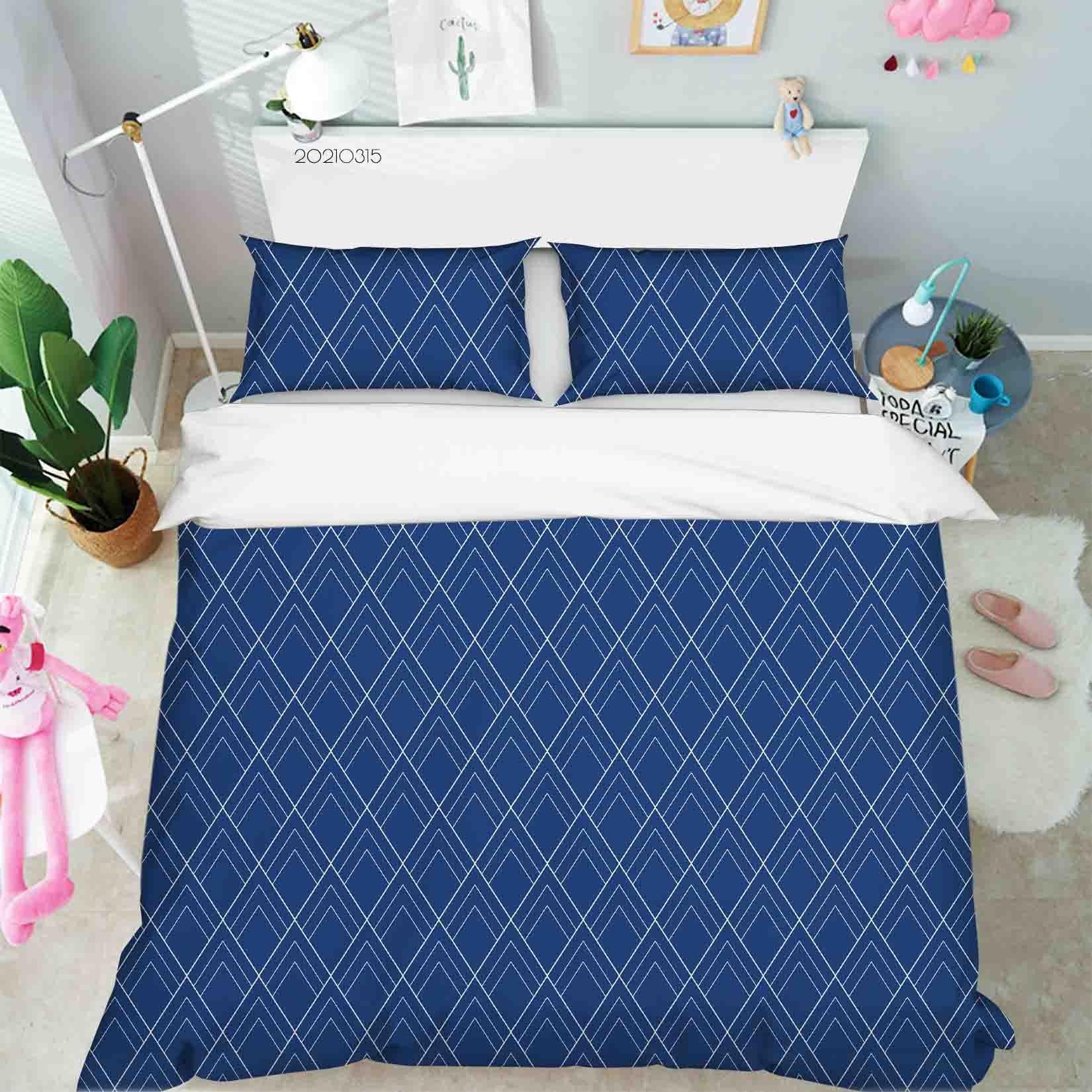 3D Abstract Geometric Art Decoration Quilt Cover Set Bedding Set Duvet Cover Pillowcases 238- Jess Art Decoration