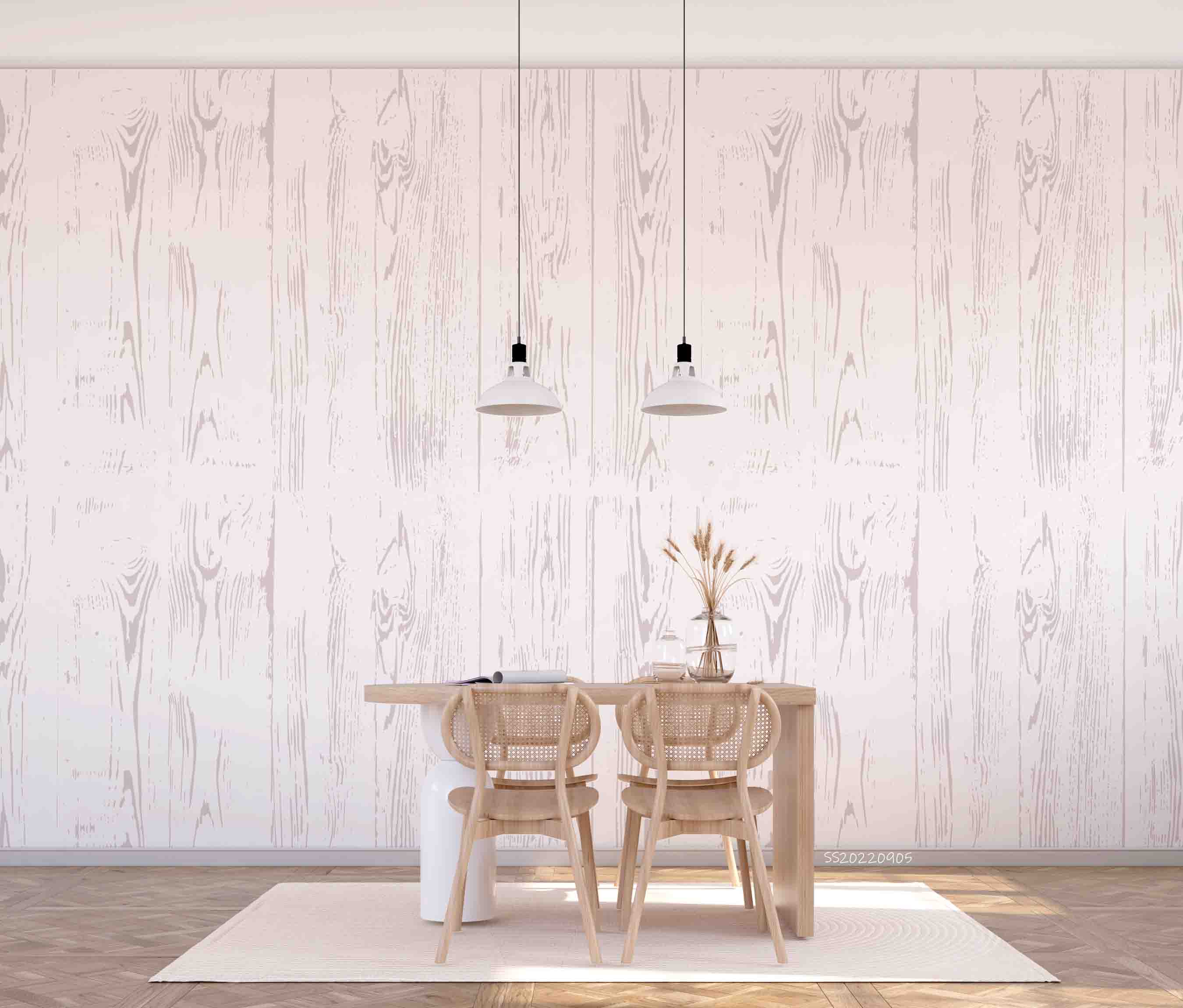 3D Vintage White Wooden Plank Texture Wall Mural Wallpaper GD 2618- Jess Art Decoration