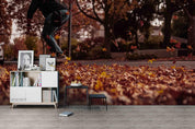 3D Pexels Fall Maple Leaves Street Skateboard Wall Mural Wallpaper LXL- Jess Art Decoration