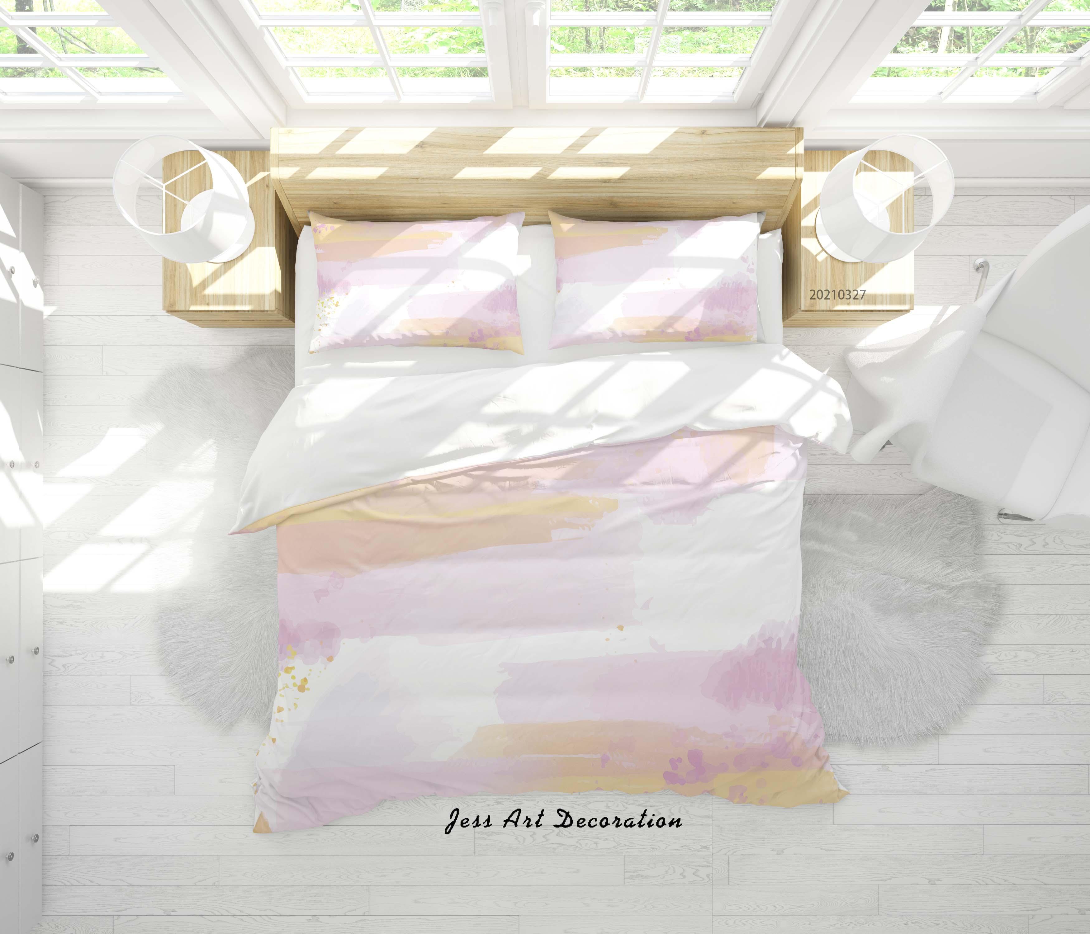 3D Watercolor Color Quilt Cover Set Bedding Set Duvet Cover Pillowcases 72- Jess Art Decoration