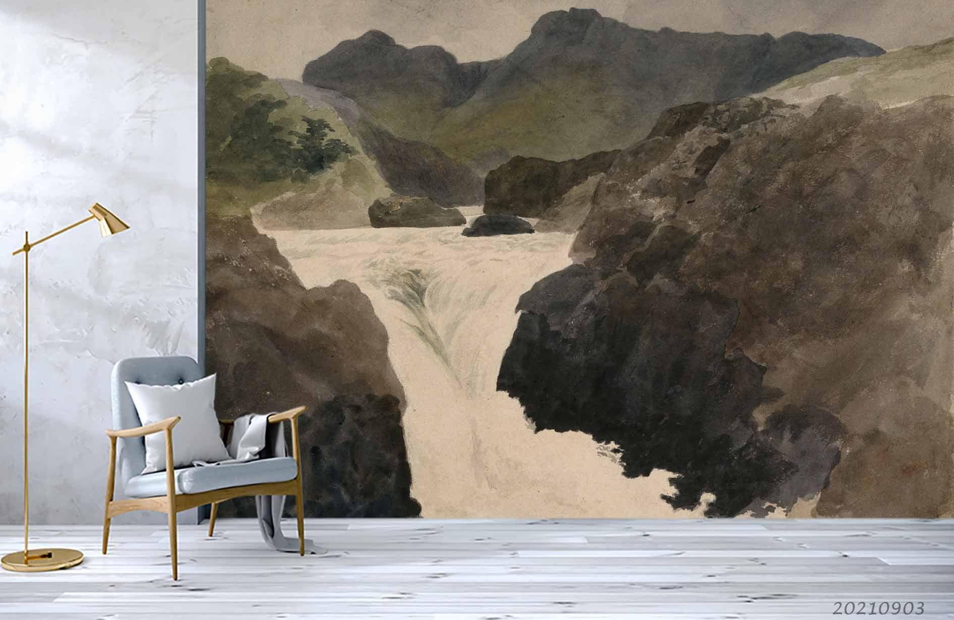 3D Nature Landscape Oil Painting Wall Mural Wallpaper LQH 116- Jess Art Decoration