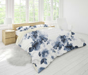 3D Blue Ink Floral Quilt Cover Set Bedding Set Pillowcases 15- Jess Art Decoration