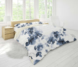 3D Blue Ink Floral Quilt Cover Set Bedding Set Pillowcases 15- Jess Art Decoration
