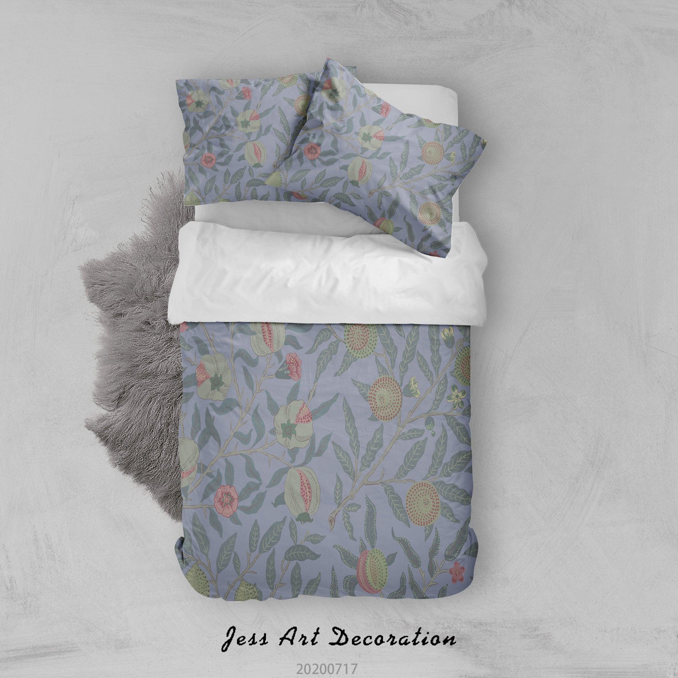 3D Vintage Floral Quilt Cover Set Bedding Set Duvet Cover Pillowcases WJ 1608- Jess Art Decoration