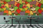 3D Fruits Pomegranate Grapes Banana Pineapple Wall Mural Wallpaper SF 08- Jess Art Decoration