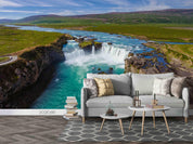 3D Mountain River Nature Landscape Wall Mural Wallpaper LQH 171- Jess Art Decoration
