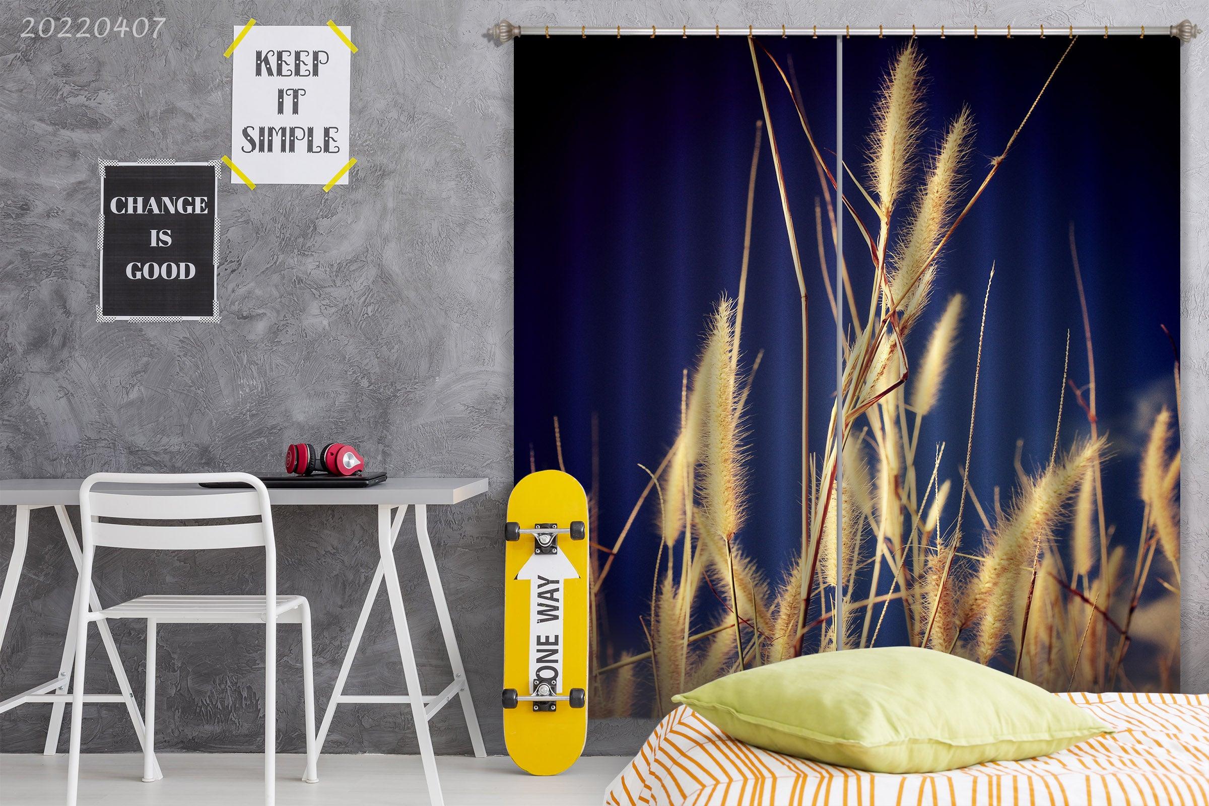 3D Landscape Nature Autumn Setaria Curtains and Drapes GD 3538- Jess Art Decoration