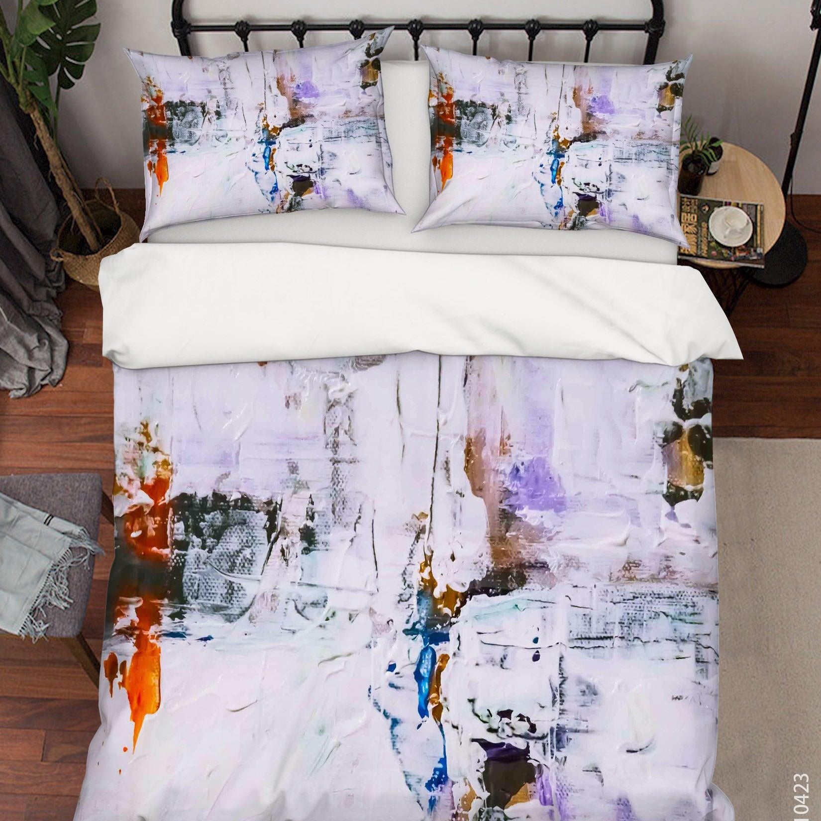 3D Abstract Color Graffiti Quilt Cover Set Bedding Set Duvet Cover Pillowcases 134- Jess Art Decoration