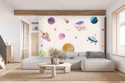 3D Cartoon Space Universe Planet Wall Mural Wallpaper LQH 27- Jess Art Decoration