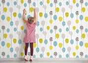 3D Colorful Balloons White Background Wall Mural Wallpaper GD 363- Jess Art Decoration