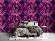 3D Pink Leaves Wall Mural Wallpaper SF 36- Jess Art Decoration