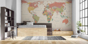 3D World Map Wall Mural Wallpaper  sww 159- Jess Art Decoration