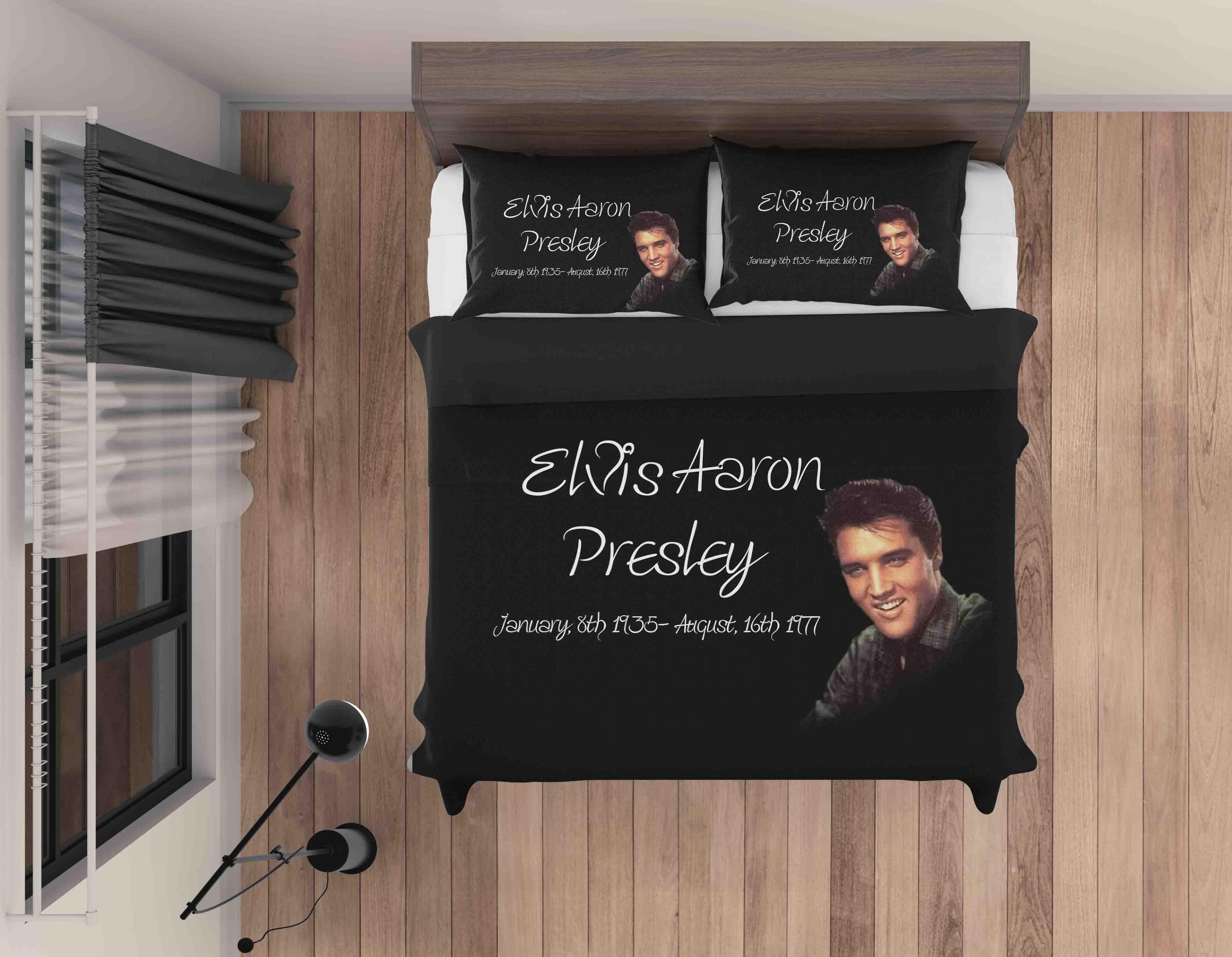3D Elvis Presley Rock Star Quilt Cover Set Bedding Set Duvet Cover Pillowcases JN 1198- Jess Art Decoration