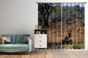 3D Elephant Baby Team Woods Hillside Curtains and Drapes GD 1821- Jess Art Decoration