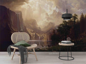 3D Nature Mountain Valley golden mountain valley landscape wall mural wallpaper for living room - view 4