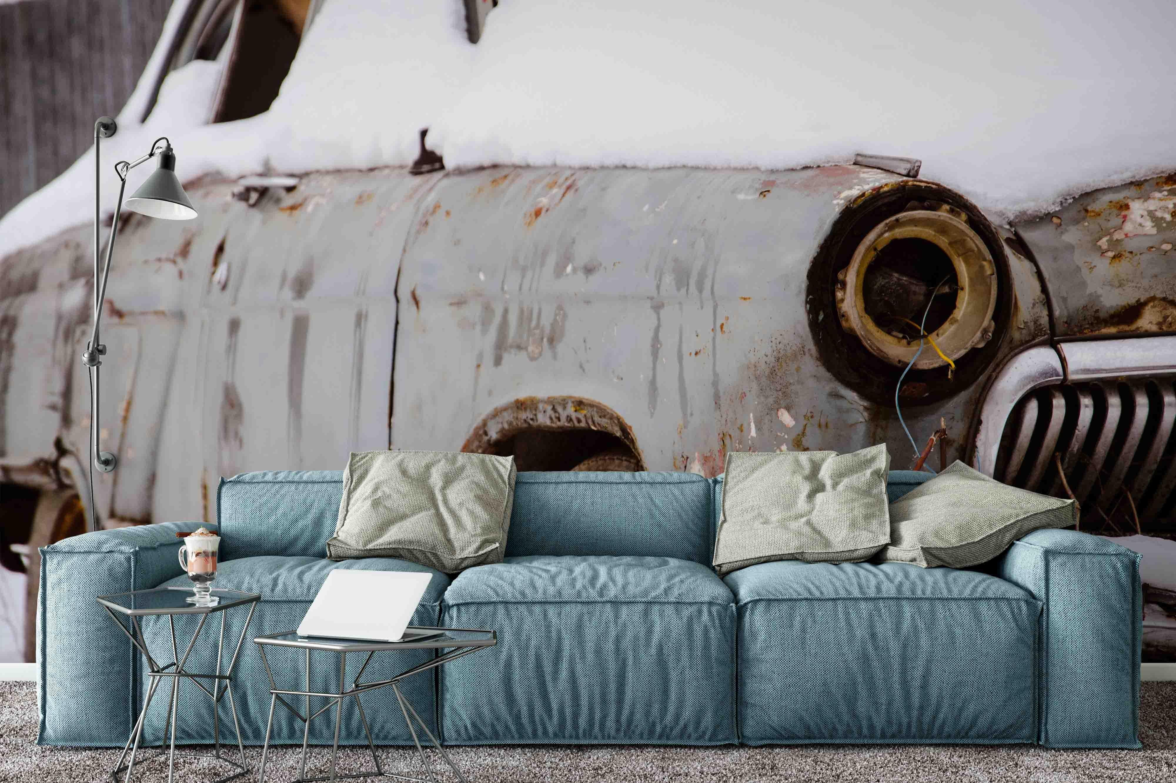 3D automobile snow wall mural wallpaper 11- Jess Art Decoration