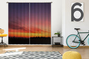 3D Woods Red Sky Cloud Scenery Curtains and Drapes GD 2061- Jess Art Decoration