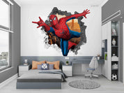 3D Broken Wall Superhero Wall Mural Wallpaper LQH 122- Jess Art Decoration
