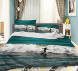 3D Sea Surfing Quilt Cover Set Bedding Set Duvet Cover Pillowcases LXL 228- Jess Art Decoration