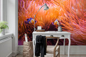 3D Red Coral Clownfish Wall Mural Wallpaper 11- Jess Art Decoration