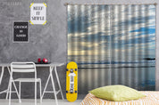 3D Sea Sky Blue Landscape Curtains and Drapes LLL 206- Jess Art Decoration