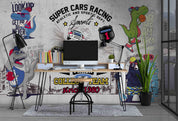 3D Abstract Cars Racing Wall Mural Wallpaper WJ 2167- Jess Art Decoration