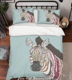 3D Indian Decoration Zebra Quilt Cover Set Bedding Set Duvet Cover Pillowcases LXL 84- Jess Art Decoration