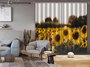 3D Yellow Sunflower Field Sunbeam Curtains and Drapes GD 2473- Jess Art Decoration